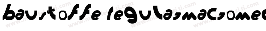 baustoffe RegularMacromedia Fontogr字体转换